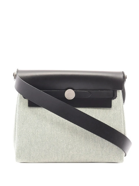 Hermès Pre-owned Borsa A Tracolla Military Herbag 20 In Tela Toile E Pelle Vache Hunter 2025 - Verde 