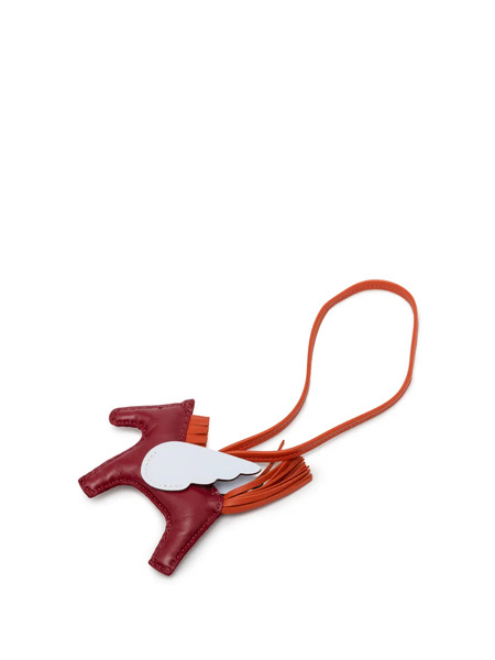  Hermès Pre-owned Portachiavi Milo Grigri Rodeo Pegase Pm In Pelle Di Agnello E Pelle Swift 2022 - Arancione 