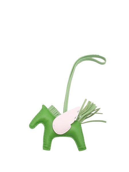  Hermès Pre-owned Portachiavi Milo Grigri Rodeo Pegase Pm In Pelle Di Agnello E Pelle Swift 2023 - Rosa 