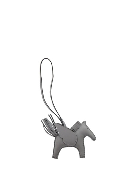  Hermès Pre-owned Portachiavi Milo Grigri Rodeo Pegasus Bag Charm Pm In Pelle Di Agnello 2025 - Grigio 