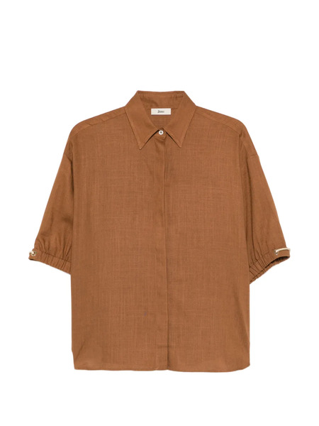  Herno Camicia Con Maniche Elasticizzate - Marrone 