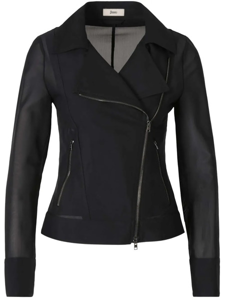  Herno Giacca Biker Con Zip - Nero 