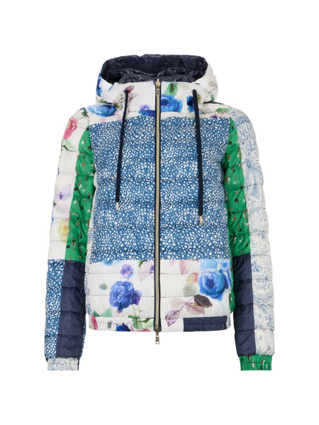  Herno Piumino Con Design Patchwork - Blu 