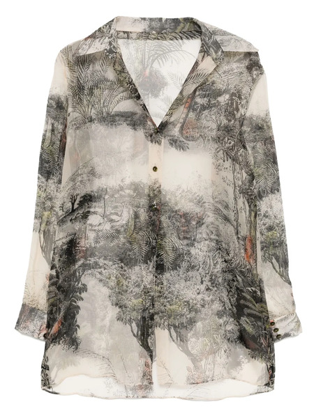  Isabel Sanchis Camicia Con Stampa - Toni Neutri 