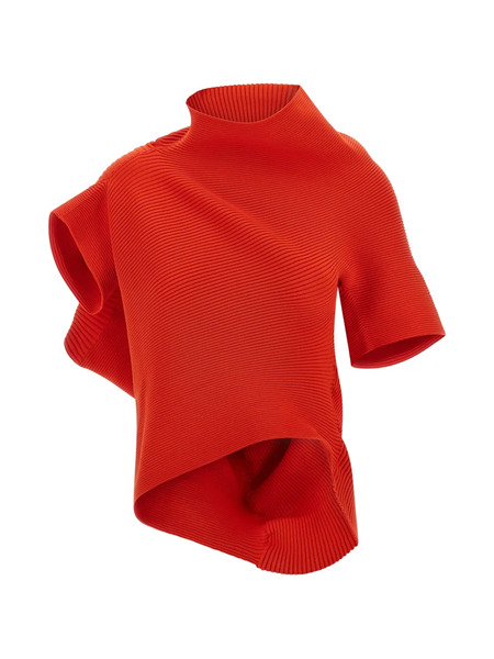  Issey Miyake Top Life Form Asimmetrico - Arancione 