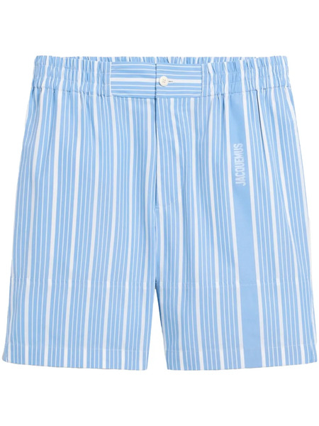  Jacquemus Shorts A Righe - Blu 