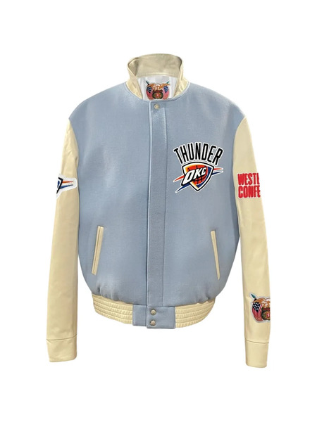  Jeff Hamilton Bomber Con Tasche - Blu 
