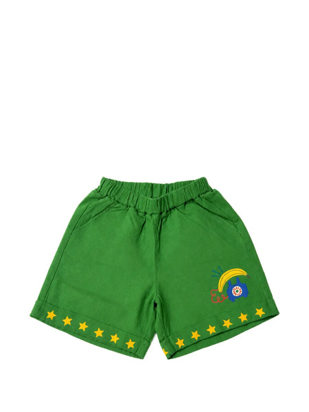  Jellymallow Star-print Graphic-print Shorts - Verde 