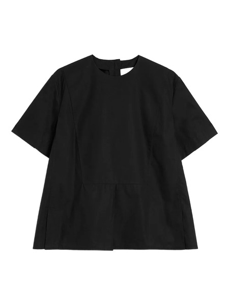  Jil Sander Blusa A Maniche Corte - Nero 