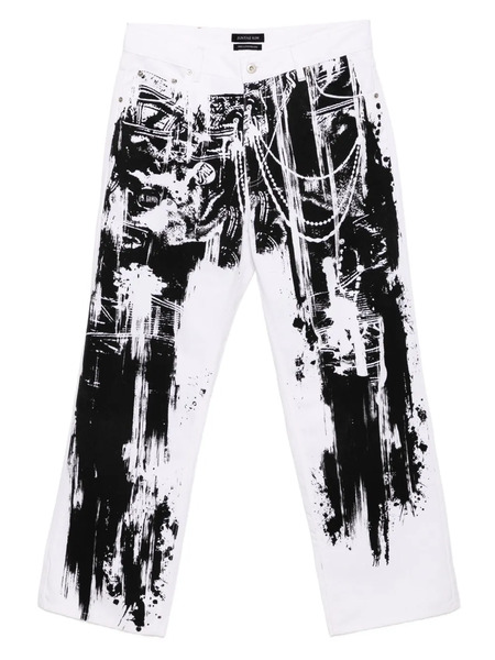  Juntae Kim Jeans Trompe L'oeil - Bianco 