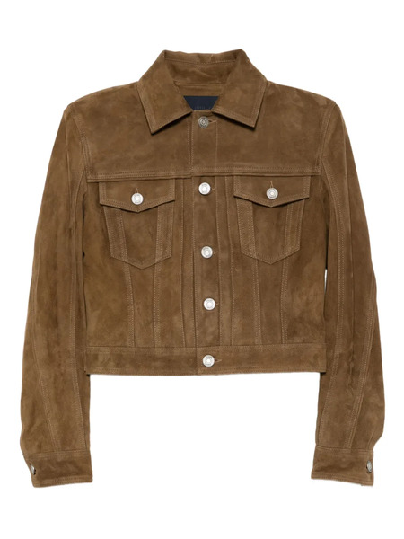  Juun.j Giacca In Pelle Scamosciata - Marrone 
