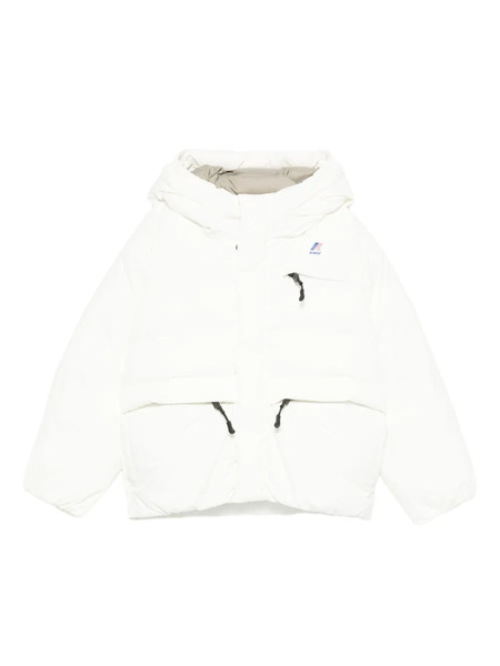  K Way Kids Piumino Con Cappuccio - Bianco 