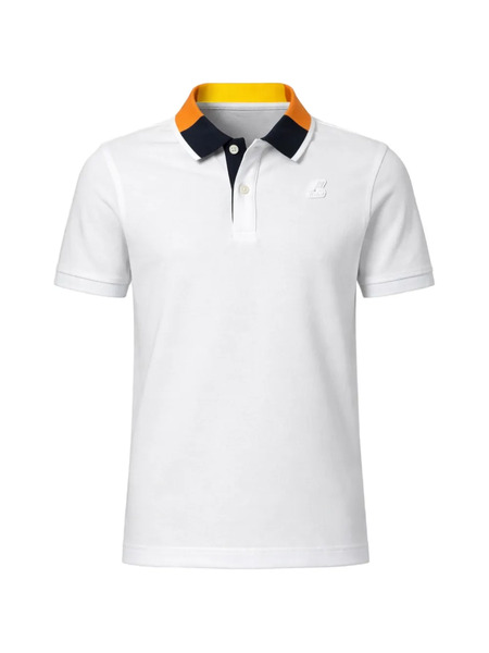  K-way Polo Con Colletto A Contrasto - Bianco 