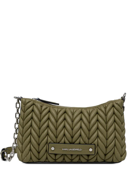  Karl Lagerfeld Borsa A Tracolla Con Placca Logo - Verde 