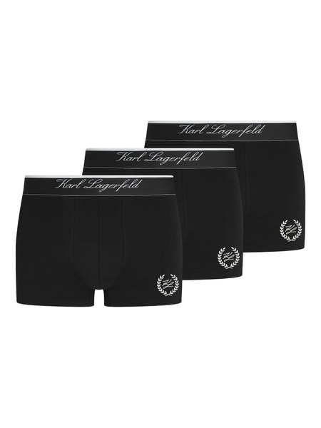  Karl Lagerfeld Boxer Con Logo (3 Pezzi) - Nero 