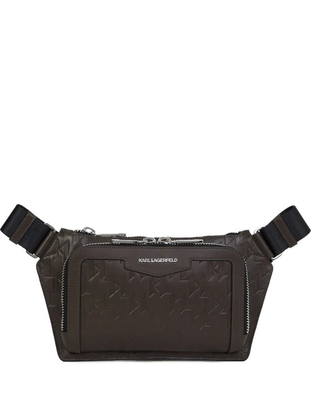  Karl Lagerfeld Marsupio Loom Goffrato - Marrone 