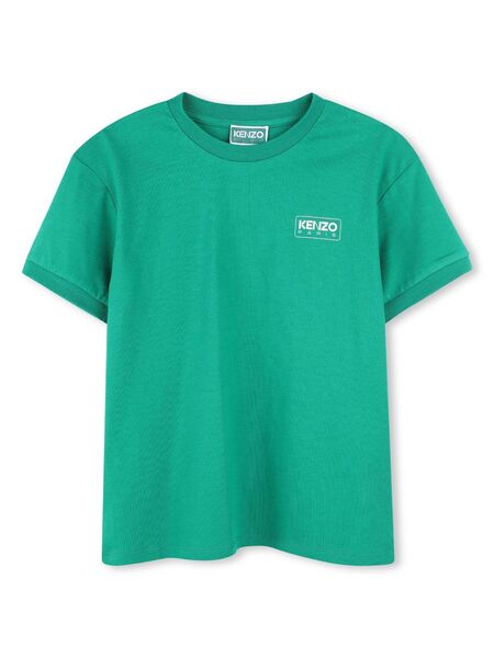  Kenzo Kids T-shirt Con Stampa - Verde 