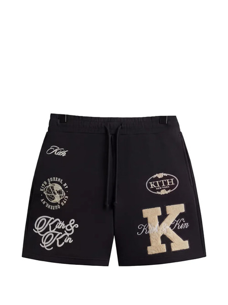  Kith Shorts Con Design Patchwork - Nero 
