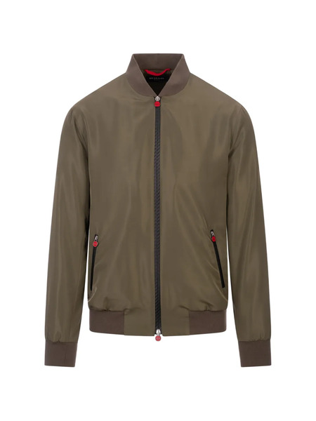  Kiton Bomber Con Zip - Verde 