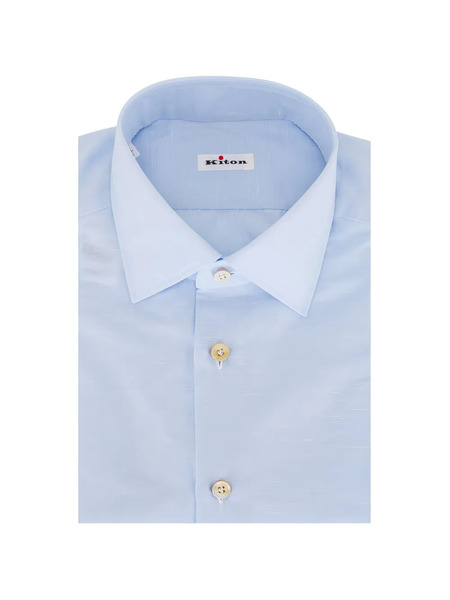  Kiton Camicia Button-down - Blu 