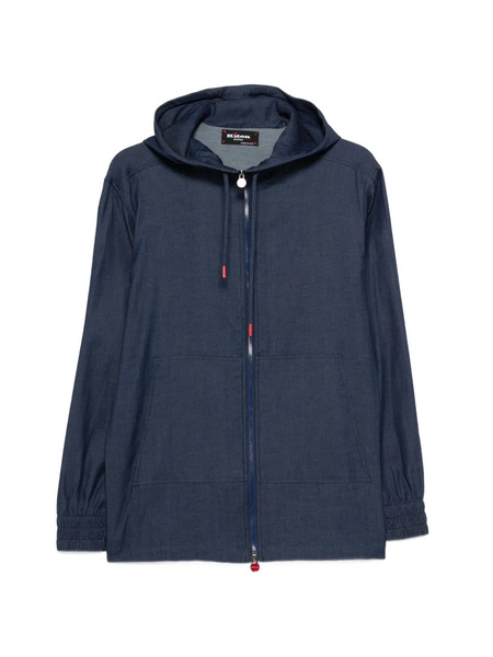  Kiton Giacca-camicia Con Cappuccio - Blu 