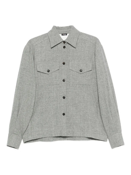  Kiton Giacca-camicia Con Taschini - Grigio 