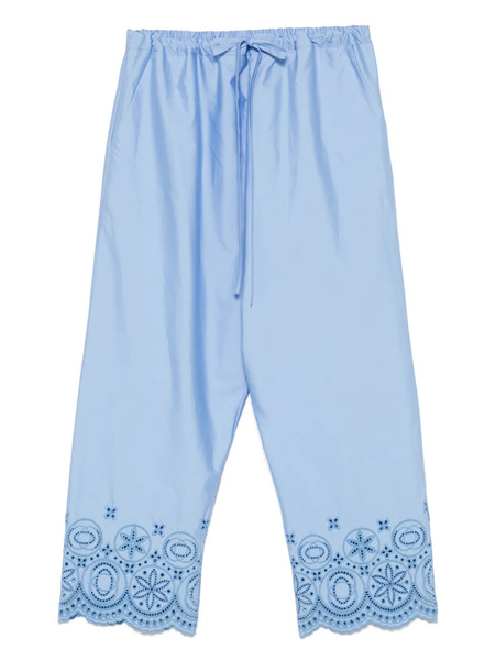  La Doublej Pantaloni Con Ricamo - Blu 