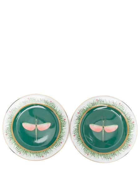  La Doublej Set Di 2 Piatti Da Dessert Boss X Ancap - Verde 