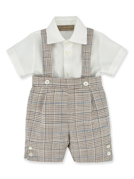  La Stupenderia Set Tutina In Cotone Misto Lino - Toni Neutri 