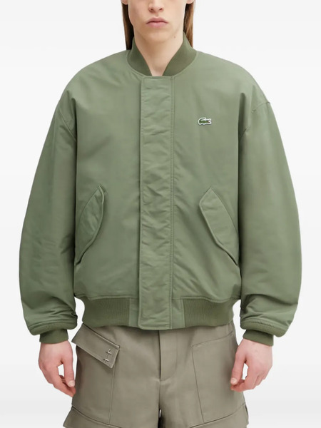  Lacoste Logo-patch Bomber Jacket - Verde 