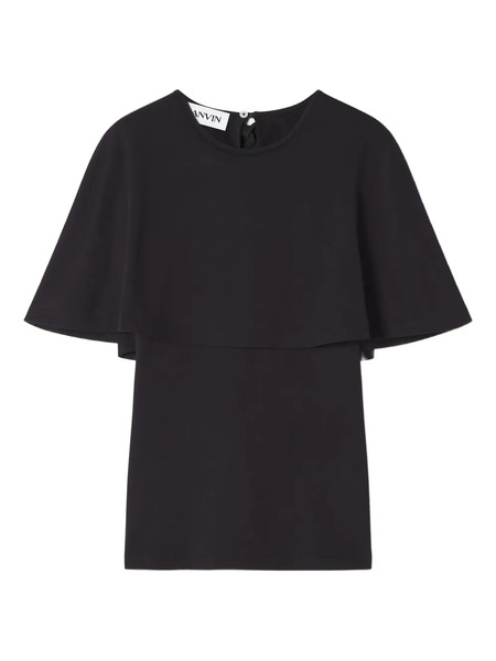  Lanvin T-shirt Effetto Mantella - Nero 
