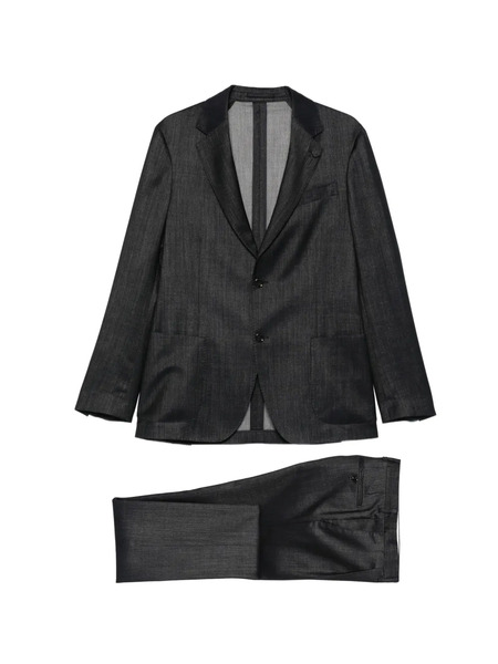  Lardini Completo Con Spilla Floreale - Nero 