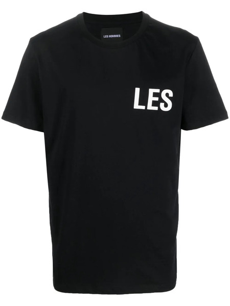  Les Hommes T-shirt Con Stampa - Nero 