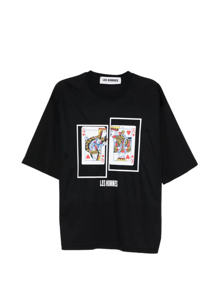  Les Hommes T-shirt Con Stampa - Nero 