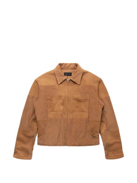  Les Tien Giacca Con Design Patchwork E Zip - Marrone 