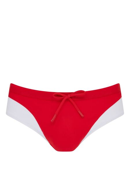  Let's Swim Costume Da Bagno Con Logo - Rosso 