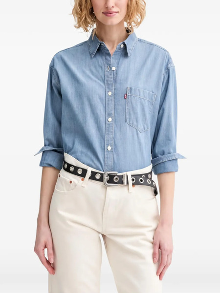  Levi's Camicia Denim Con Tasche - Blu 