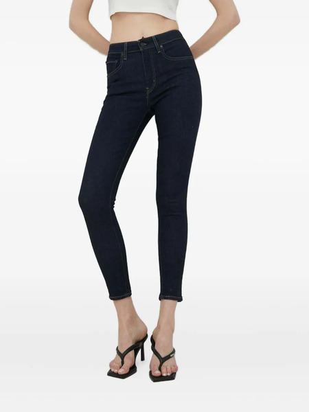  Levi's Jeans 721 A Vita Alta Con Cinque Tasche - Blu 
