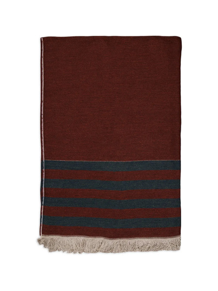  Libeco Coperta Juniper A Righe - Marrone 