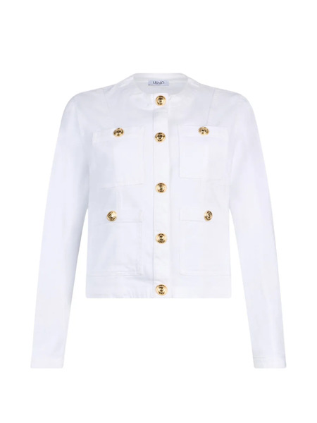  Liu Jo Giacca Denim Con Tasche Applicate - Bianco 