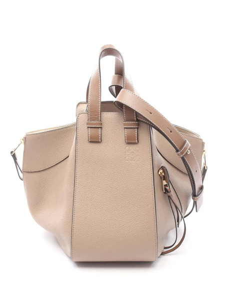  Loewe Pre-owned Borsa A Tracolla Hammock Piccola In Pelle Di Vitello Pieno Fiore 2010-2026 - Marrone 