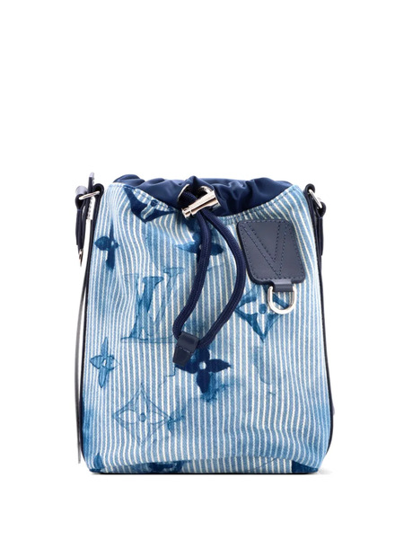  Louis Vuitton Pre-owned Borsa A Secchiello Sac Marin Bag Limited Edition Monogram Watercolor Stripes Denim Bb Con Monogramma - Blu 