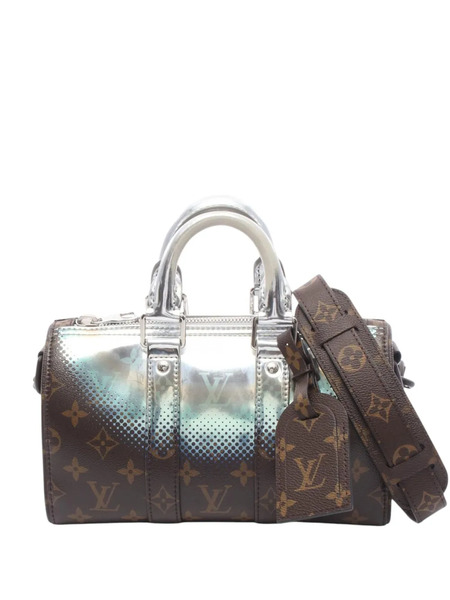  Louis Vuitton Pre-owned Borsa A Tracolla Monogram Metallic Nebula Keepall Bandouliere 25 2021-2026 - Marrone 