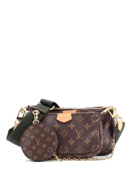  Louis Vuitton Pre-owned Borsa A Tracolla Multi Pochette Accessoires In Tela Con Monogramma - Marrone 