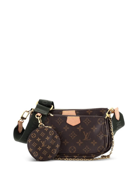  Louis Vuitton Pre-owned Borsa A Tracolla Multi Pochette Accessoires In Tela Con Monogramma - Marrone 