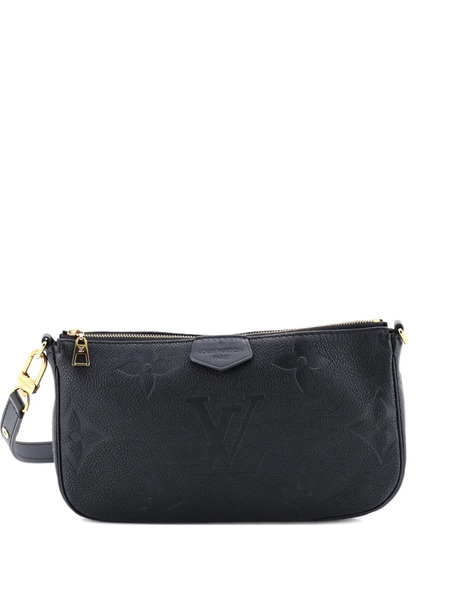 Louis Vuitton Pre-owned Borsa A Tracolla Multi Pochette Accessoires Monogram Giant In Pelle Empreinte - Nero 