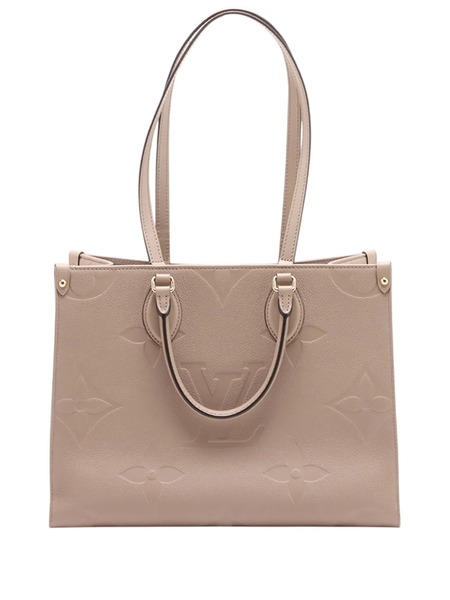  Louis Vuitton Pre-owned Borsa A Tracolla Onthego Mm In Pelle Empreinte Con Monogramma 2021-2026 - Toni Neutri 