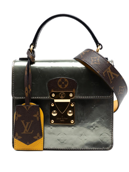  Louis Vuitton Pre-owned Borsa A Tracolla Spring Street In Pelle Vernis Con Monogramma 2019 - Argento 