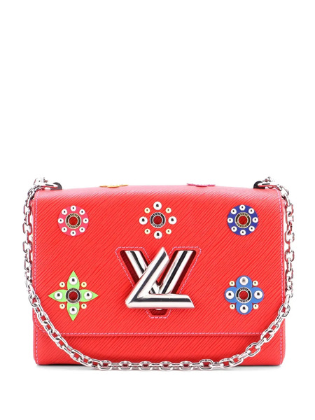  Louis Vuitton Pre-owned Borsa A Tracolla Twist Handbag Limited Edition Flower Embellished Epi Leather Mm - Rosso 