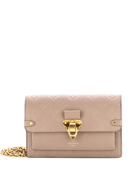  Louis Vuitton Pre-owned Borsa A Tracolla Vavin Chain Wallet Nm In Pelle Empreinte Con Monogramma - Toni Neutri 